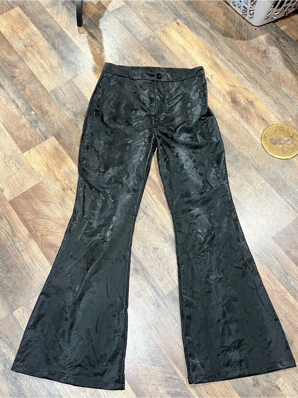 SHEIN Black Wide Leg Flared Pants